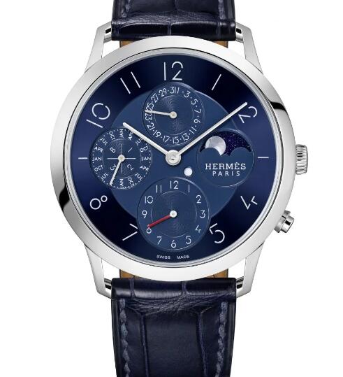 Hermès Slim d’Hermès Quantième Perpétuel Replica Watch 044171WW00