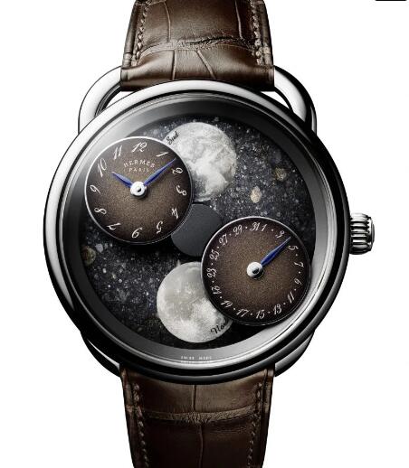 Hermès Arceau L’heure de la lune Lunar meteorite Replica Watch 049758WW00
