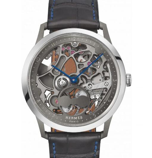 Hermès Slim d’Hermès Squelette Lune Replica Watch 053606WW00