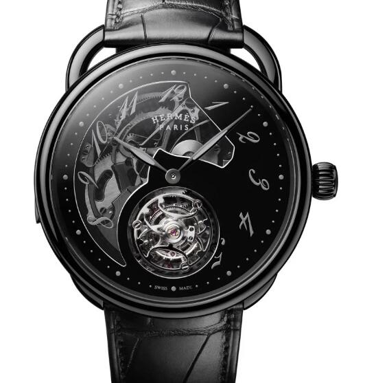 Hermès Arceau Répétition Minute So Black Replica Watch 057313WW00