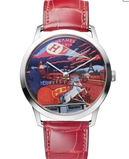 Hermès Slim d’Hermès Minuit au Faubourg Replica Watch 059645WW00