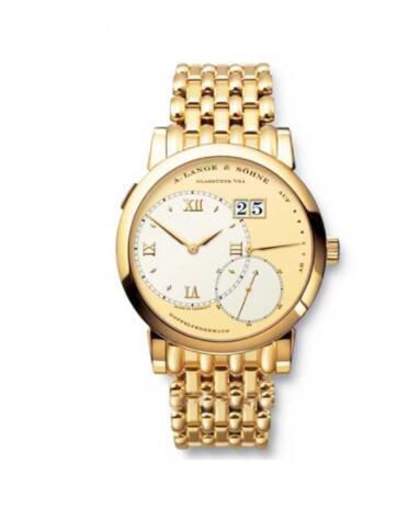 Replica A. Lange & Söhne 115.321 Grande Lange 1 Yellow Gold Champagne Bracelet Watch