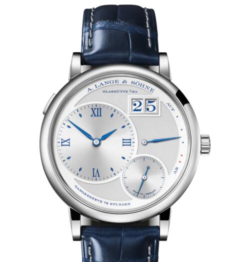 A Lange & Sohne GRAND LANGE 1 "25th Anniversary" White gold with dial in argenté Replica Watch 117.066