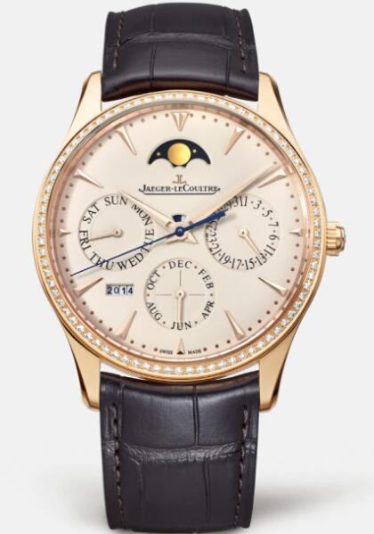 Replica Jaeger Lecoultre Master Ultra Thin Perpetual 1302501 Pink Gold Men Watch Automatic self-winding