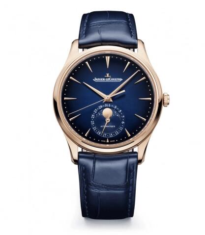 Jaeger-LeCoultre Master Ultra Thin Moon Pink Gold Gradient Blue Replica Watch Q1362580