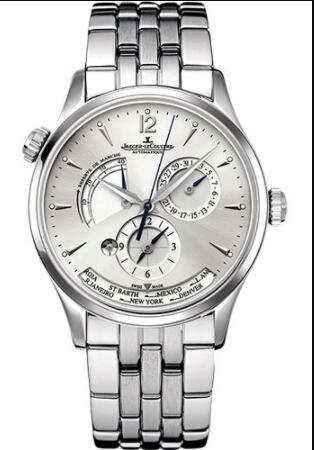 Jaeger-LeCoultre Master Geographic Watch - 39 mm Stainless Steel Case - Steel Bracelet Replica Watch 1428121