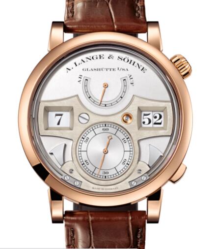 A Lange and Sohne Zeitwerk Striking Time Replica Watch Pink gold with dial in argenté 145.032 A Lange and Sohne Zeitwerk Striking Time Replica Watch Pink gold with dial in argenté 145.032