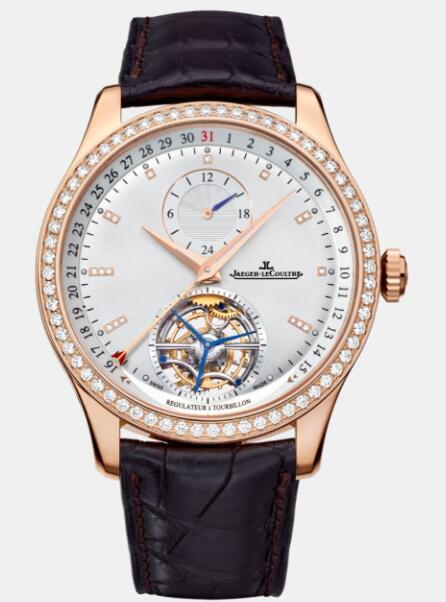 Replica Jaeger Lecoultre Master Control Tourbillon Dualtime 1562401 Pink Gold Men Watch Automatic self-winding