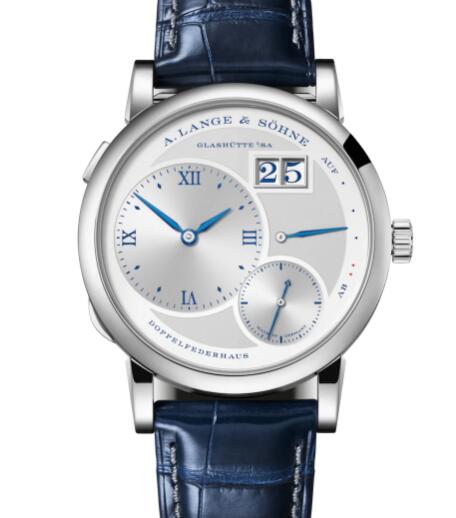 A Lange Sohne LANGE 1 "25th Anniversary" White gold with dial in argenté Replica Watch 191.066