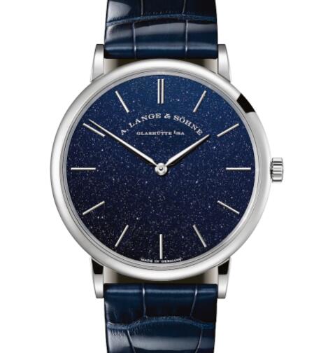 A Lange Sohne Saxonia Thin Replica Watch White gold with gold-flux-coated dial in copper-blue 205.086 A Lange Sohne Saxonia Thin Replica Watch White gold with gold-flux-coated dial in copper-blue 205.086