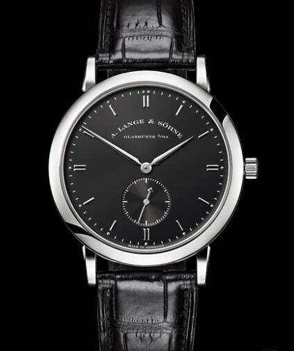 Replica A Lange Sohne Saxonia Watch White Gold - Black Dial 215.029