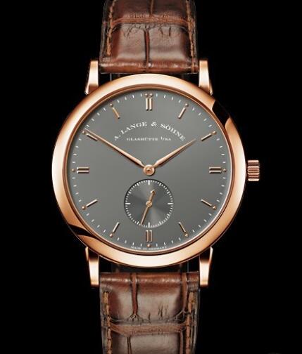 Replica A Lange Sohne Saxonia Watch Pink Gold - Grey Dial 215.033