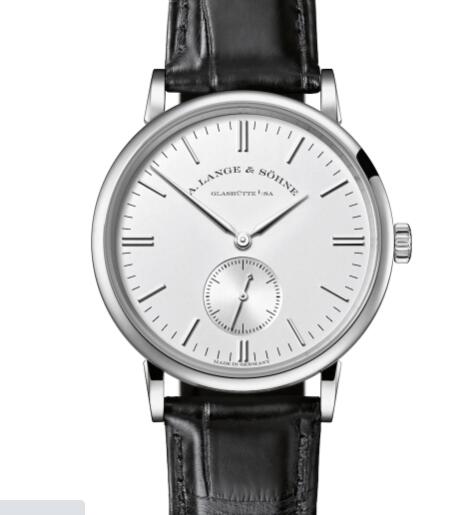 A Lange Sohne Saxonia Replica Watch White gold with dial in argenté 219.026