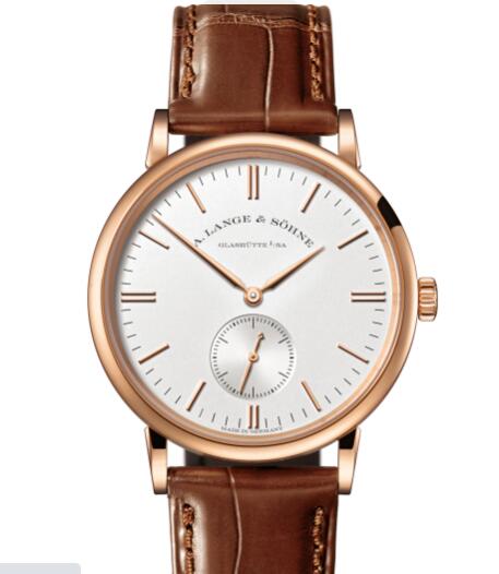 A Lange Sohne Saxonia Replica Watch Pink gold with dial in argenté 219.032