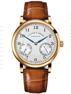 Replica A. Lange & Söhne 1815 Up/Down Watch - 39mm Yellow Gold Case - Silver Dial - Brown Alligator Strap Watch 234.021
