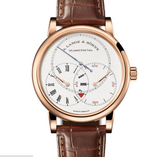 A Lange and Sohne Richard Lange Jumping Seconds Replica Watch Pink gold with dial in argenté 252.032