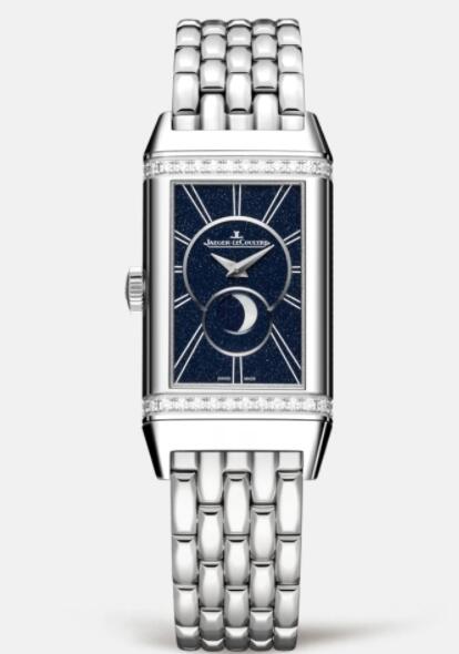 Jaeger Lecoultre Reverso One Duetto Moon Manual-winding Stainless Steel Ladies Replica Watch 3358120