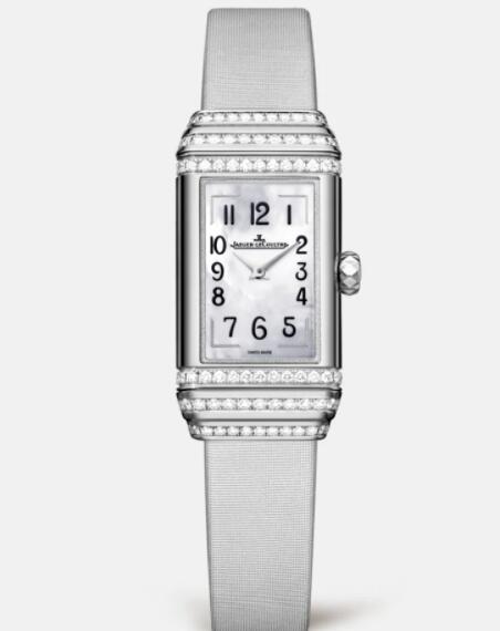 Jaeger Lecoultre Reverso One Duetto Jewellery Manual-winding White Gold Ladies Replica Watch 3363402