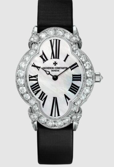 Replica Vacheron Constantin Heures Creatives Heure Romantique 18K white gold Watch 37640/000G-B030