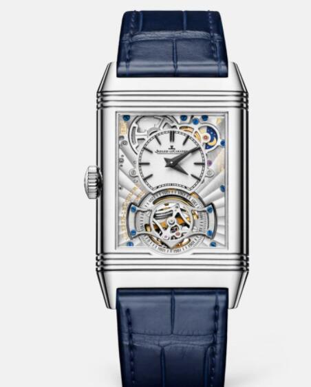 Jaeger Lecoultre Reverso Tribute Tourbillon Manual-winding Platinum Men Replica Watch 3926480