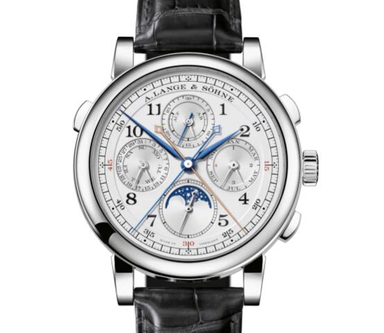A Lange Sohne 1815 RATTRAPANTE PERPETUAL CALENDAR Replica Watch Platinum with dial in argenté 421.025 A Lange Sohne 1815 RATTRAPANTE PERPETUAL CALENDAR Replica Watch Platinum with dial in argenté 421.025