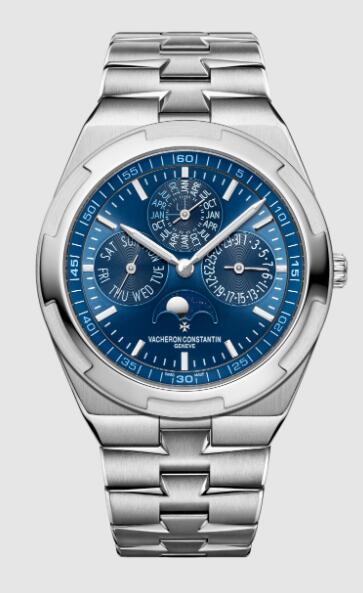 Vacheron Constantin Overseas perpetual calendar ultra-thin 18K white gold Replica Watch 4300V/120G-B945