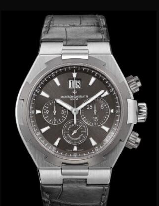 Vacheron Constantin Overseas Chronographe Replica Watch Steel - Titanium - Alligator Strap 49150/000W-9501 Vacheron Constantin Overseas Chronographe Replica Watch Steel - Titanium - Alligator Strap 49150/000W-9501