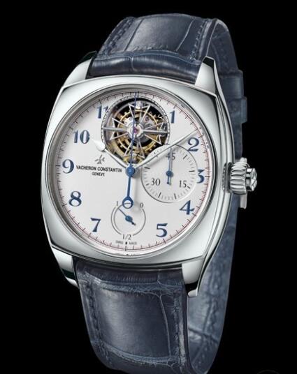 Vacheron Constantin Harmony Chronographe Tourbillon Replica Watch 5100S/000P-B056 Platinum - Aliigator Strap