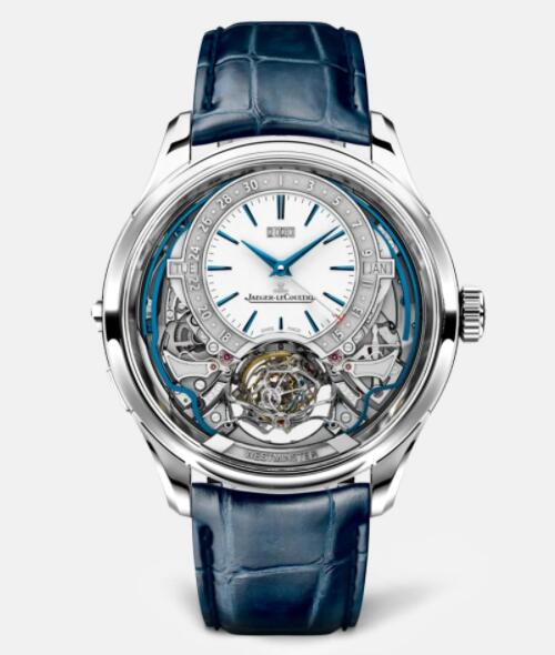 Jaeger Lecoultre Master Grande Tradition Gyrotourbillon Westminster Perpétuel White Gold Manual-winding Men Replica Watch 5253420