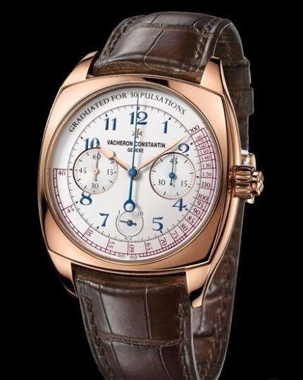 Vacheron Constantin Harmony Chronographe Replica Watch 5300S/000R-B055 Pink Gold - Alligator Bracelet