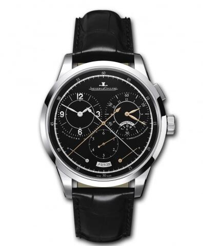 Jaeger-LeCoultre Duomètre Chronographe White Gold Black Replica Watch 6013470