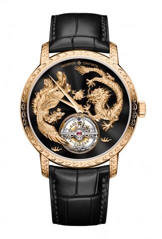 Vacheron Constantin Traditionnelle Tourbillon Phoenix and the Dragon Pink Gold replica watch 6040T/000R-B961 Vacheron Constantin Traditionnelle Tourbillon Phoenix and the Dragon Pink Gold replica watch 6040T/000R-B961