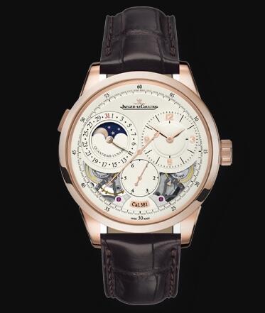 Jaeger-LeCoultre Duomètre à Quantième Lunaire Pink Gold Open Replica Watch 6042522