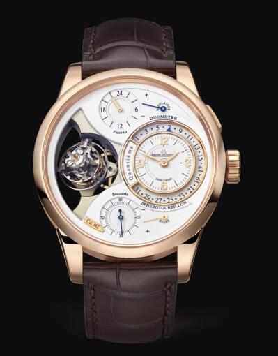 Jaeger-LeCoultre Duomètre Sphérotourbillon Pink Gold Silver Replica Watch 6052420