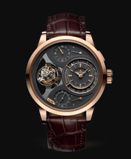 Jaeger-LeCoultre Duomètre Sphérotourbillon Pink Gold Slate Replica Watch 605244J