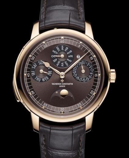 Replica Watch Vacheron Constantin Les Cabinotiers Minute Repeater Perpetual Calendar 6610C/000R-B510 Pink Gold - Brown Dial - Strap Alligator Leather