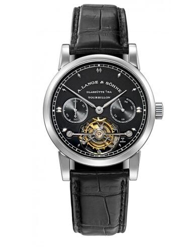 Replica A Lange Sohne Tourbillon Pour le Mérite Platinum Black Watch 711.035