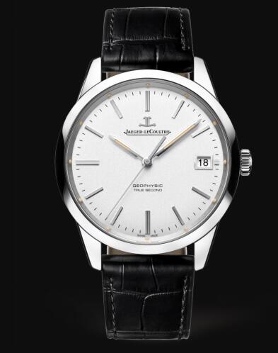 Jaeger-LeCoultre Geophysic True Second Stainless Steel Silver Alligator Replica Watch 8018420