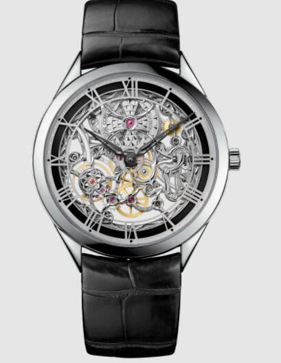 Replica Vacheron Constantin Metiers d'Art Mecaniques Ajourees 18K white gold Watch 82020/000G-9924