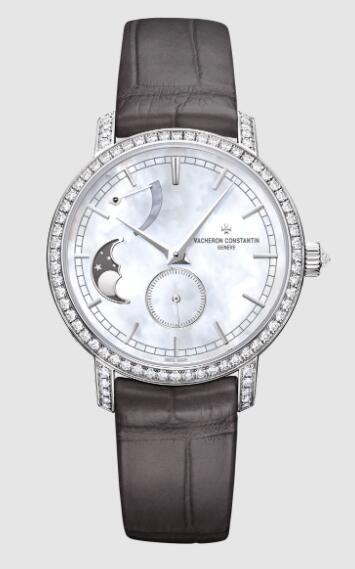 Vacheron Constantin Traditionnelle moon phase 18K white gold Replica Watch 83570/000G-9916