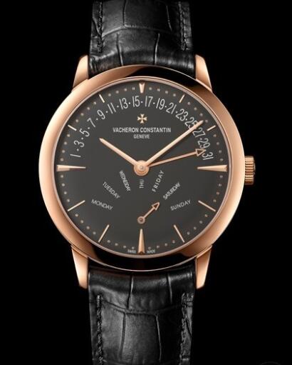 Vacheron Constantin Patrimony Date-Jour Rétrogradants Replica Watch 86020/000R-9940 Pink Gold - Alligator Bracelet