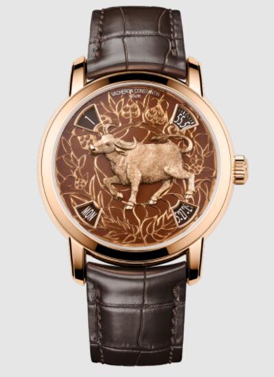 Replica Vacheron Constantin Metiers d'Art The legend of the Chinese zodiac - Year of the ox pink gold Watch 86073/000R-B646