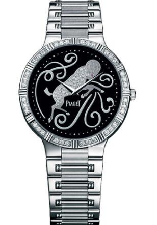 Piaget Dancer Ultra-Thin Replica Watch 38mm White Gold Onyx Zodiac G0A32197