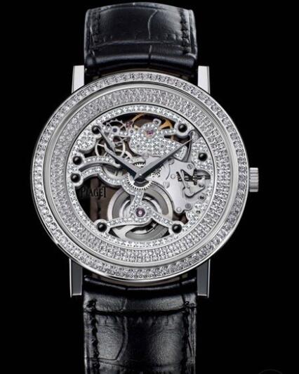 Replica Piaget Altiplano Squelette Serti 40 mm Watch G0A35117 Setted White Gold - Setted Calibre