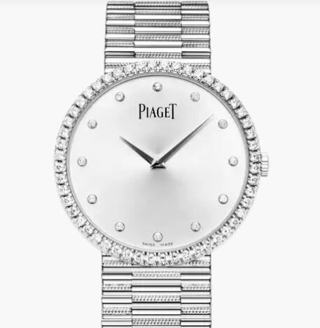 Replica Piaget Traditional White gold Diamond Ultra-thin mechanical Watch G0A37045 Piaget Luxury Watch