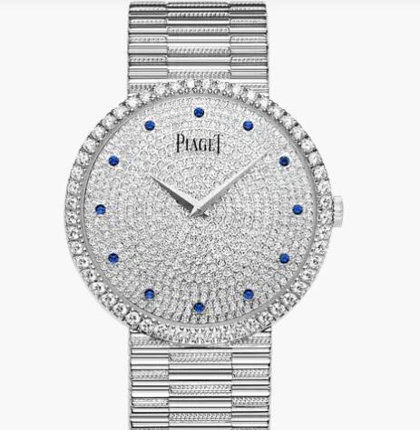 Replica Piaget Traditional White gold Diamond Ultra-thin mechanical Watch G0A37047 Piaget Luxury Watch