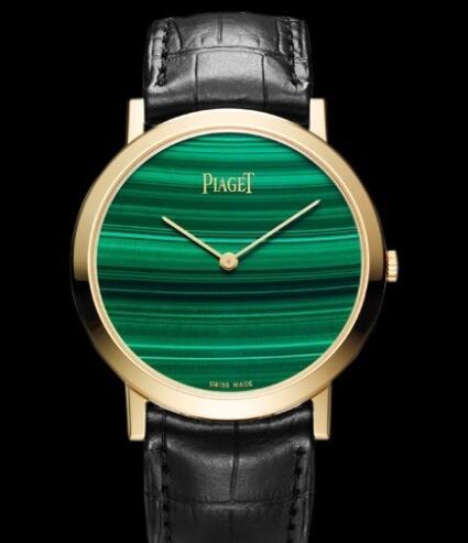 Replica Piaget Altiplano 38 mm Cadran Pierre Dure Watch G0A37202 Yellow Gold - Malachite Dial