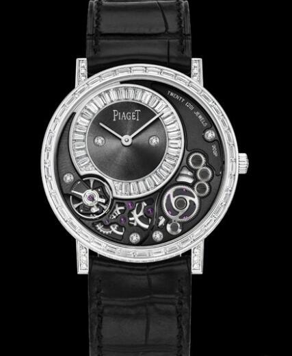 Replica Piaget Altiplano 38 mm 900P Haute Joaillerie Watch G0A39120 White Gold - Diamonds - Alligator Strap