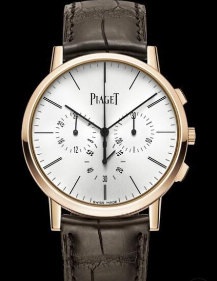 Replica Piaget Altiplano Chronograph Watch G0A40030 Pink Gold - Strap Alligator