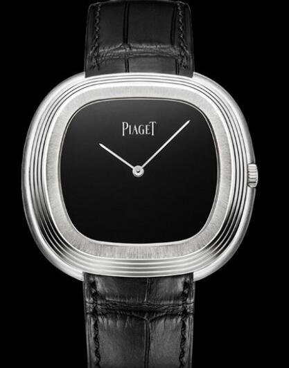 Replica Piaget Black Tie inspiration vintage Watch G0A40236 White Gold - Onyx Dial - Black Alligator Strap